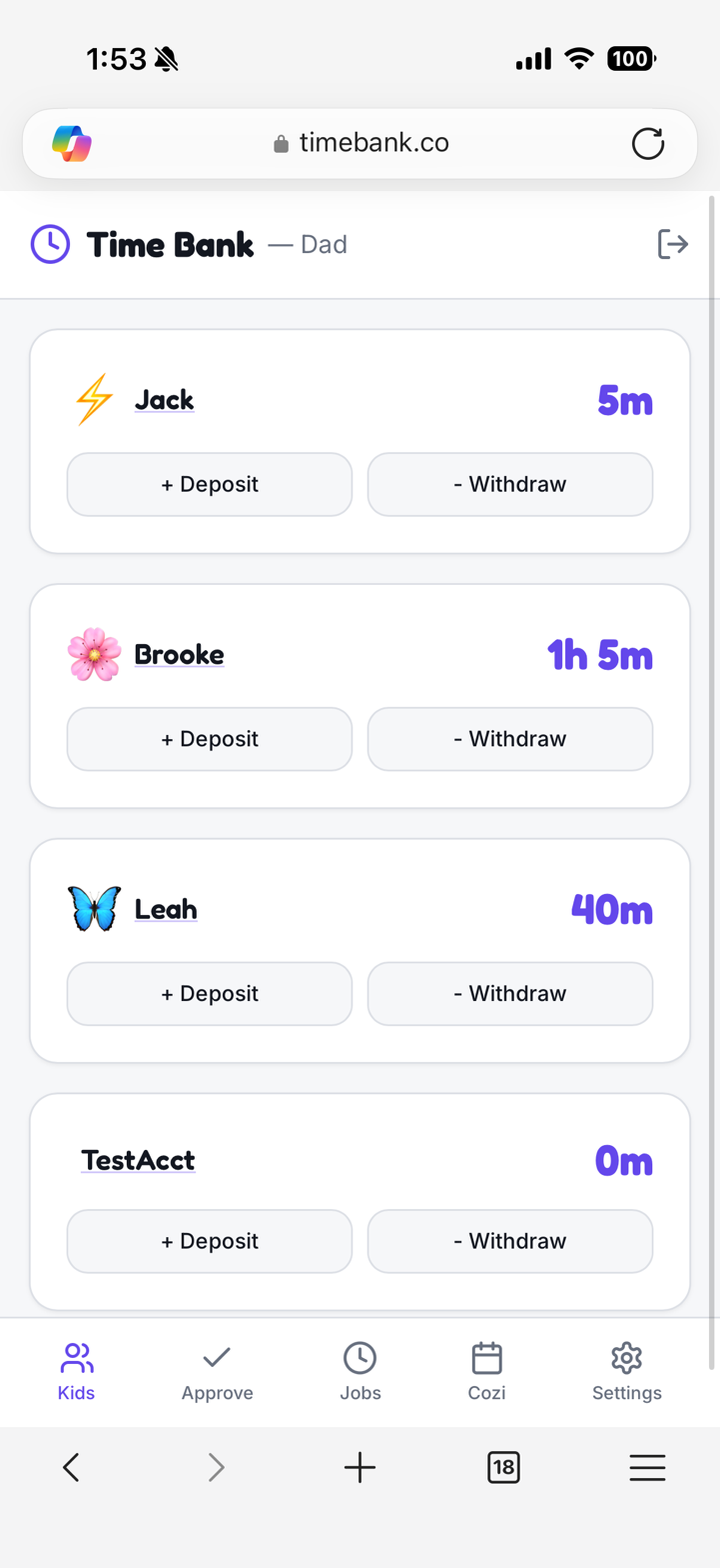 Parent dashboard